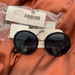 Aldo round frame black sunglasses
